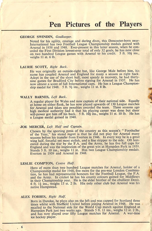 1950 FA CUP FINAL PROGRAMME - Inside-4