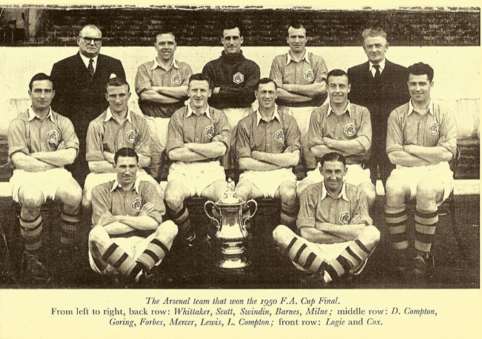 1950 FA CUP FINAL WINNING TEAM PICTURE